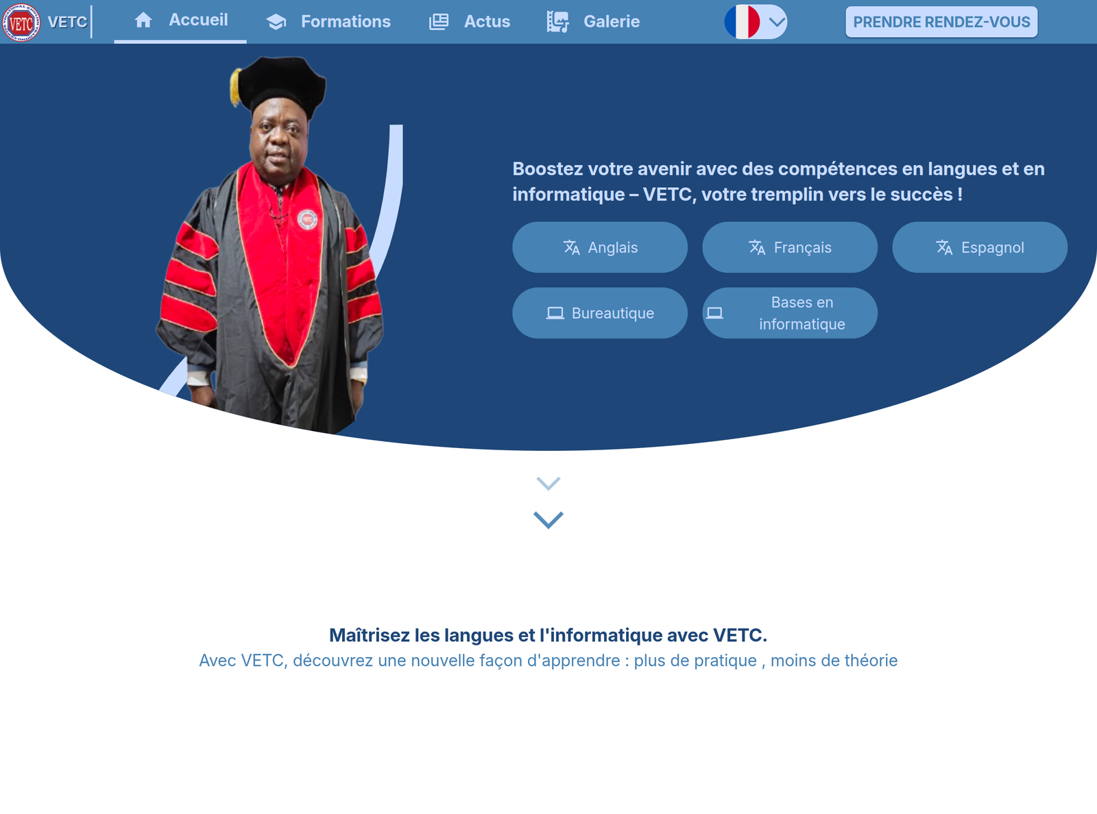 Screenshot 1 de VETC - Plateforme d'Autoformation Multilingue