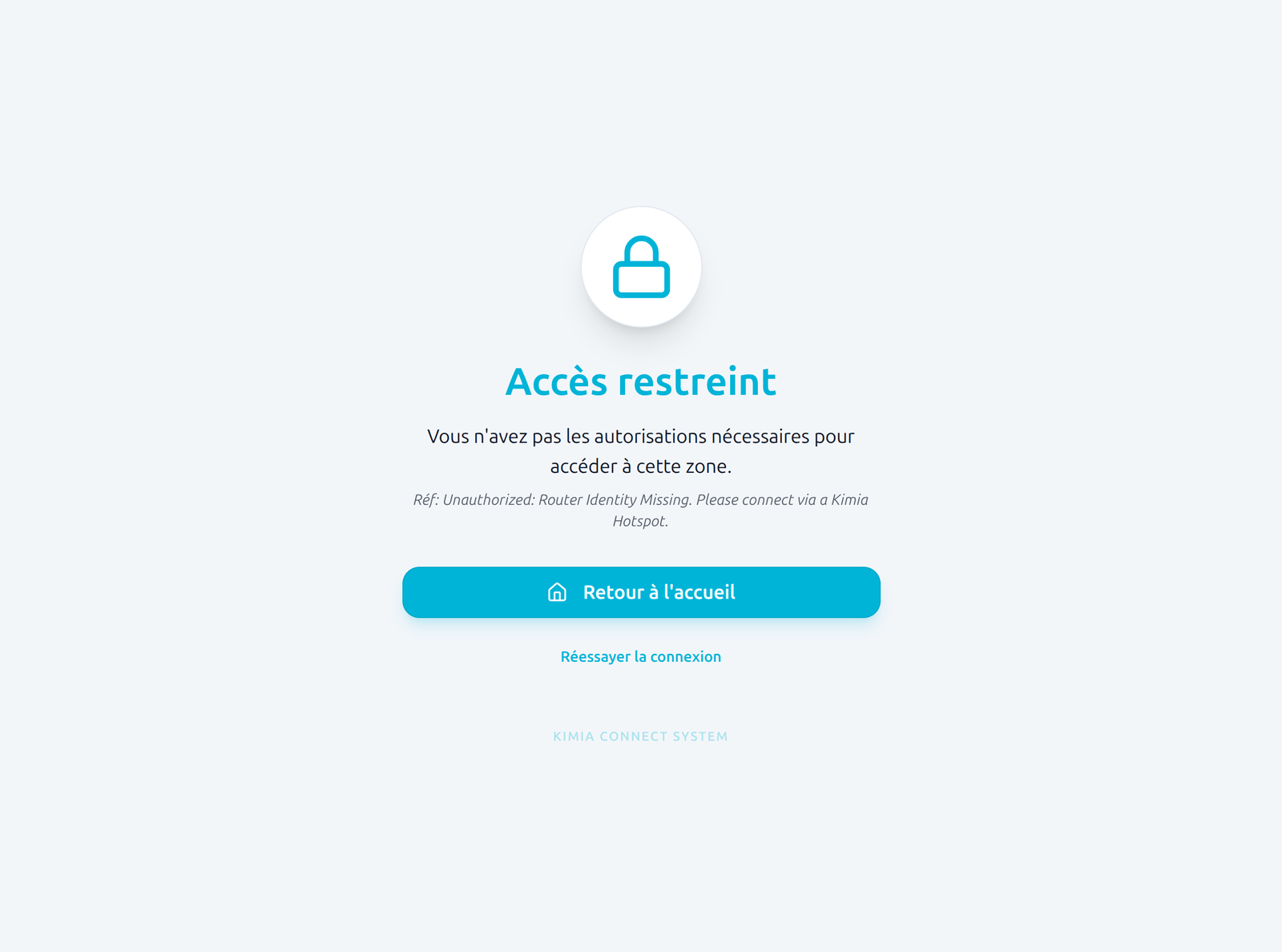 Screenshot de Kimia Connect Portal - Portail Captif FAI
